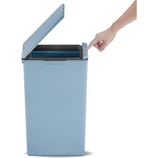 EKO - Morandi Küchenabfalleimer, Touch-Recycling-Mülleimer, perfekt für Küche und Zuhause, titanblauer Kunststoff-Mülleimer, 40 Liter