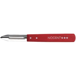 NOGENT*** Schälmesser – 2 Schneiden – Rotes Holz – Edelstahl – Gemüseschäler – Obst – kulinarische Zubereitung – Professionelle Qualität – 01212K