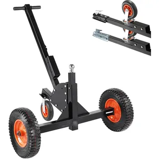 Vevor 2-in-1-Anhängerwagen, Rangierhilfe Anhänger, 680,4 kg Stützlast, 56 und 66 cm einstellbare Höhe, 50,8 mm Kupplungskugel, 38 cm Luftreifen, zum Bewegen von Wohnmobilanhängern