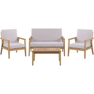Beliani Loungeset 4-tlg. Braun/Grau