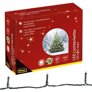 IDENA LED Lichterkette 400er spritzwassergeschützt 47,9 m Gold-Gelb