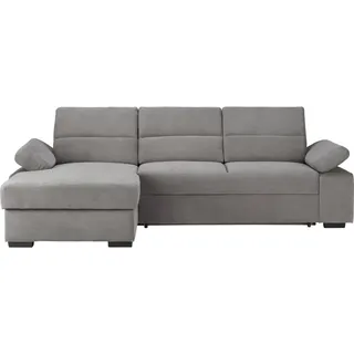Cantus Ecksofa , Hellgrau , Textil , Uni , Ottomane links, L-Form , 258x166 cm , Typenauswahl, Stoffauswahl, seitenverkehrt erhältlich , Wohnzimmer, Sofas & Couches, Wohnlandschaften, Ecksofas