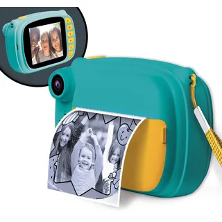 Lisciani - Print CAM - Sofortbildkamera - Hi-Tech Bildung - 4 Zoll Vollfarbdisplay - Dual Kamera für Selfie - Video - 180 Fotos - Rahmen und Aufkleber - Ab 5 Jahren