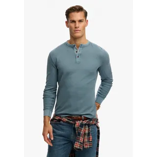 Superdry Lite Textured Grandad Copen Blau S