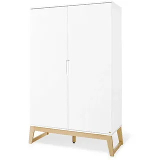 Pinolino Babykleiderschrank , Weiß, Eschefarben , Holz, Holzwerkstoff , Esche , massiv , 5 Fächer , 2 Schublade(n) Schubladen , 120x187x52 cm , in verschiedenen Größen erhältlich , Babymöbel & Kindermöbel, Babyzimmer, Babyzimmer-Serien