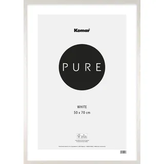 KOMAR Bilderrahmen Holz weiß 50x70 cm mit hochtransparentem Acrylglas, weiß, 50 x 70 cm
