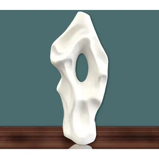 Moderne abstrakte Vasen für Heimdekoration – hohe weiße Vase, 37,8 cm