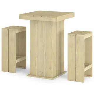 vidaXL 3-tlg. Gartenbar-Set Kiefernholz Imprägniert - Braun