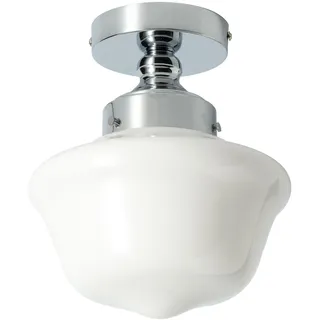 Alpinaluz Deckenleuchte TULIPE mit Opalglas-Schirm in Cremeweiß, E27 Deckenlampe im Skandinavischen Stil für Flur, Schlafzimmer, Küche und Wohnzimmer