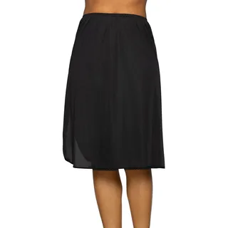Vanity Fair Damen Antistatischer Nylon-halbslip für Unter Kleidern, Erhältlich Bis Größe 3XL Halber Schlupf, 66 cm Länge-Schwarz, M