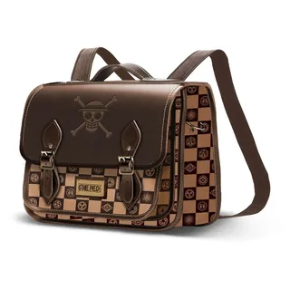 One Piece Chess-Satchel Rucksack-Schultertasche, Kamel, 27 x 20 cm