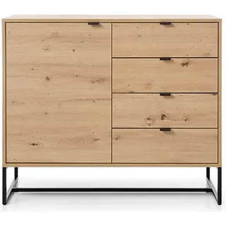 Moderne Kommode mit Schublade, Sideboard Schrank Highboard, Wohnzimmer, Esszimmer, Flur & Diele, Wohnzimmerkommode - 103 x 89 x 39 cm - Keri (KK103) - Bronze