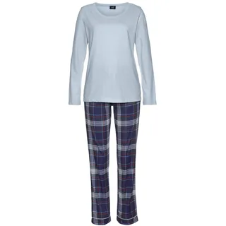 H.I.S. H.I.S Damen Pyjama blau-kariert Gr.32