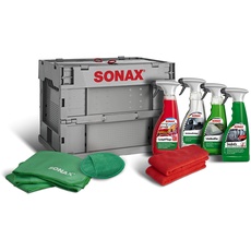 SONAX TruckerBox-Paket: Innenraumpflegebox (7-teilig) hochwertige Produkte + Zubehör für die Reinigung und Pflege im Innenraum, ideal für unterwegs | Art-Nr. 07685410