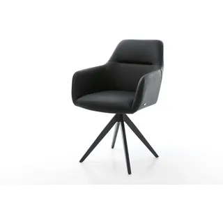 DeLife Esszimmerstuhl Pejo-Flex Leder schwarz