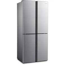 Hisense RQ515N4AD1 – Kühlschrank mit 4 Türen, Gesamtlänge 427 l, 1,82 m hoch, Stahl, Multi Air Flow, Schublade mit Feuchtigkeitsregelung, leise