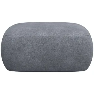 FLEXLUX Pouf »Torino, rund, bodennah, Sitzhocker, Polsterhocker« Modernes, organisches Hocker-Design, Kaltschaum, Wellenunterfederung, grau