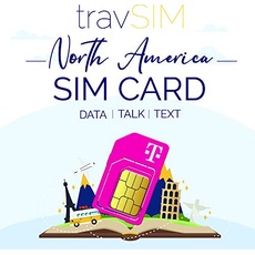 travSIM T-Mobile Prepaid Nordamerika SIM-Karte (USA, Kanada & Mexiko) - 50GB US, 5GB CA & MX Kombiniertes Mobiles Internet 15 Tage - (Inkl. Lokale Telefonie Flat & SMS)