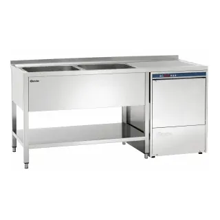 Bartscher Spülcenter 700, B1800 2 Becken LI, Spülcenter mit zwei 62-Liter-Becken, 1 Stück