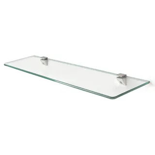 Tulup Glasablage 45x13 cm Glas Weiß , Transparent , Rechteckig , 45x0.6x13 cm , Wohnzimmer, Regale, Wandregale