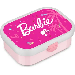 Mepal Brotdose Campus - Bento Box Kinder mit Fächern & Gabel - Meal Prep Box mit Clip-Verschluss - Spülmaschinenfest - 750 ml - Barbie