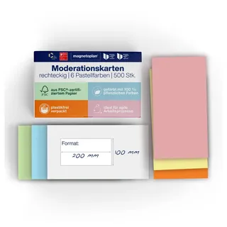 Magnetoplan Kommunikationskarten rechteckig 500 Stück