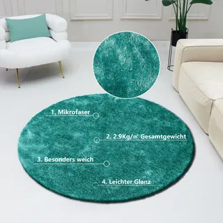 Bruno Banani »Dana Teppich, Kundenliebling« rund 30 mm Höhe unifarben, Mikrofaser Teppiche, Wohnzimmer, Schlafzimmer, Esszimmer,