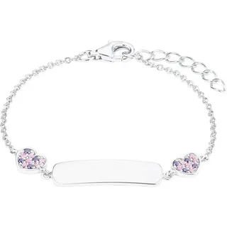 Prinzessin Lillifee Identarmband 925 Sterling Silber mit Zirkonia synth. 2027208 Größe 12+2 cm