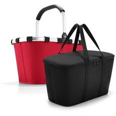 reisenthel, Set aus carrybag BK + coolerbag UH, BKUH, Einkaufskorb mit passender Kühltasche, red + Black