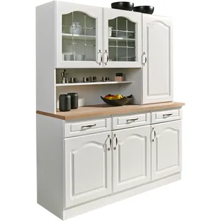 WIHO KÜCHEN Küchenbuffet Linz 150 x 50 x 180 cm Weiß