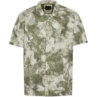 camel active Herren Kurzarm Hemd aus Baumwolle Khaki, Menswear-M