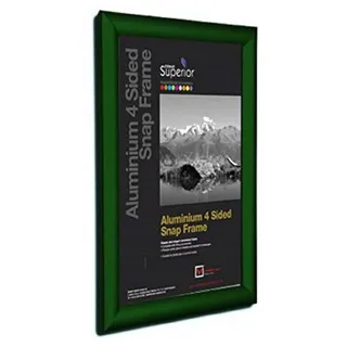 Seco Schnapprahmen, A1, Aluminium, 4-seitig, 25 mm, Aluminium - Grün