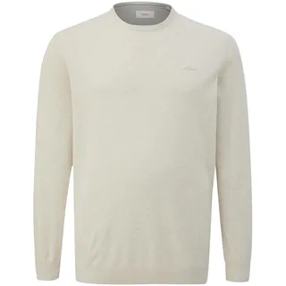 s.Oliver Herren Pullover in großen Größen – aus Baumwolle mit Logo-Stickerei