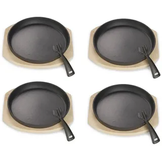 Echtwerk Pfannenset , Schwarz , Metall , 4-teilig , 0,25 l , rund , 3 cm , kratzfest , Kochgeschirr, Pfannen, Pfannensets