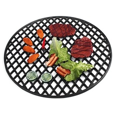 Guss Grillrost Ø 54,5cm emailliertes Grillrost massives Gusseisen TOP Design inklusive Griffe !