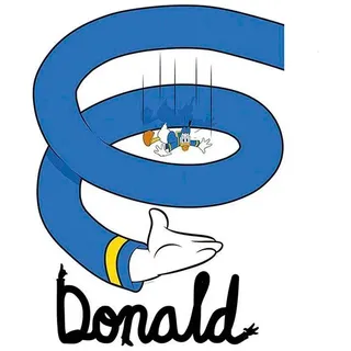 Komar Bild »Donald Duck Spiral« Disney 1 Stk. tlg. Wandbild zur Dekoration im Kinderzimmer - ohne Rahmen, bunt