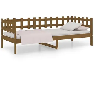 vidaXL Tagesbett Honigbraun 90x200 cm Massivholz Kiefer - Braun