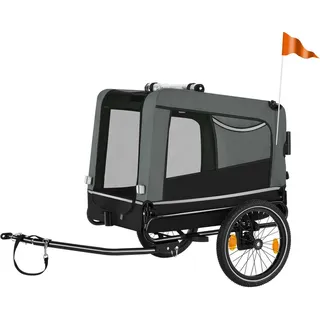 Tectake WoofRider 3in1 Hundeanhänger grau