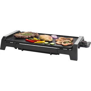 SENYA Elektrische Grillplatte – 2200 W Platte in Steinoptik, Antihaftbeschichtung, große Grillfläche für 6 bis 8 Personen, Fettauffangschale, spülmaschinengeeignet