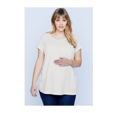 Bellieva T-Shirt, 2er-Pack, Umstandsmode, Rundhals, Kurzarm, Biobaumwolle GOTS