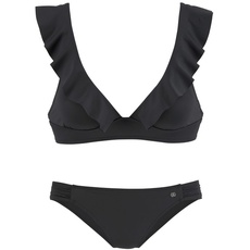 Bild Triangel-Bikini, mit Volant, schwarz