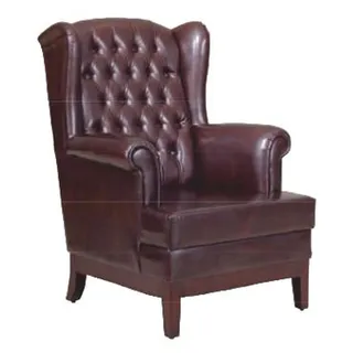 Sessel Design Couch Sofa Relax Braun Leder Lounge Club Polster Sitzer Luxus - Braun