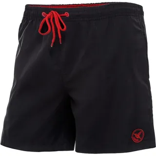 Ladeheid Badehose Herren Bequeme Badeshorts Lang mit Seitentaschen und Schnürchen, Badeshorts Herren mit Netzfütterung – Perfekt für Sommer, Strand und Schwimmbad – LA40-128 (Schwarz, S)