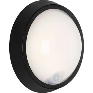 Briloner Außenleuchte Kunststoff Ø 17 cm inkl. Dämmerungssensor schwarz
