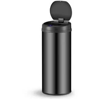 Juskys Automatik Mülleimer 50 l Schwarz