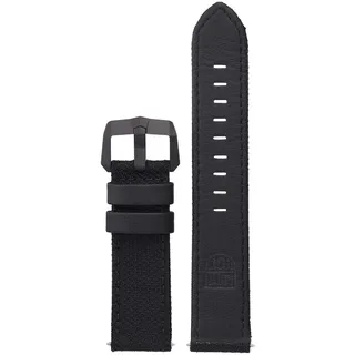 Luminox Uhrenarmband aus Leder mit Edelstahlschließe in der Farbe Schwarz für die Serie F-117 Nighthawk, Bandbreite: 23mm, FE6420.20B.1