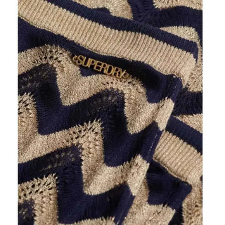 Superdry W7210382a Langer Rock - Navy Gold Zigzag - XS