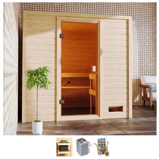 Bild Sauna »Ricky«, 4,5-kW-Ofen mit int. Steuerung, beige