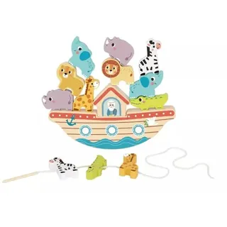 Tooky Toy: 2-in-1 Noahs Arche Balancier- und Fädelspiel