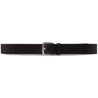 Armani Exchange Herren Gürtel mit Logo-Print Belt, Black, 36